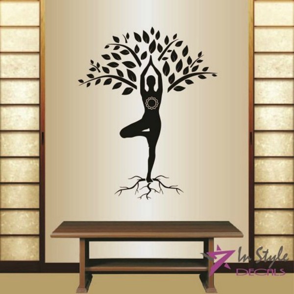 yoga meditation beginners yoga decor wall decal