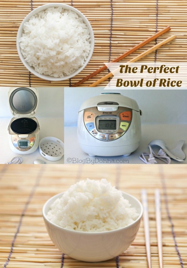 The perfect bowl of rice with the Rosewill Rice Cooker with fuzzy logic technology...
