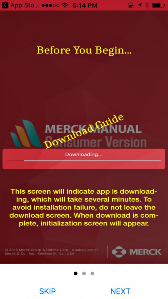 Download Merck Manual guide when you get the Merck Manual Consumer app from iTunes or Google Play