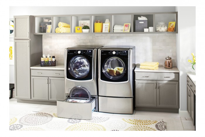 Benefits of a front load washer like the LG front load laundry system from Best Buy