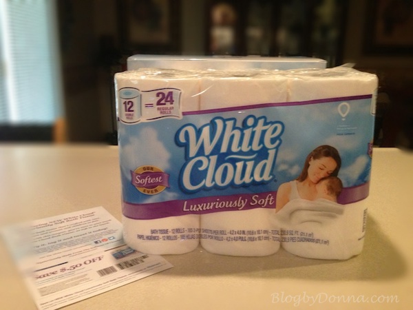 white cloud luxuriously soft bath tissue