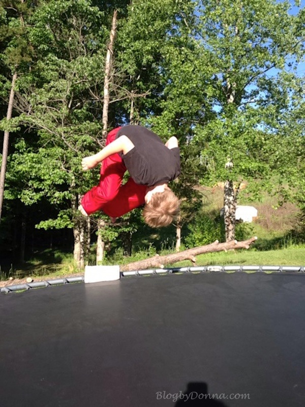 One of your favorite things to do is to jump on the trampoline.