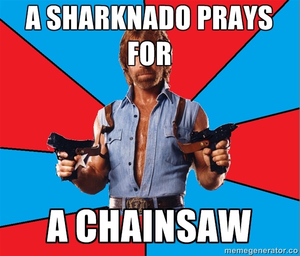 Sharknado Chuck Norris meme