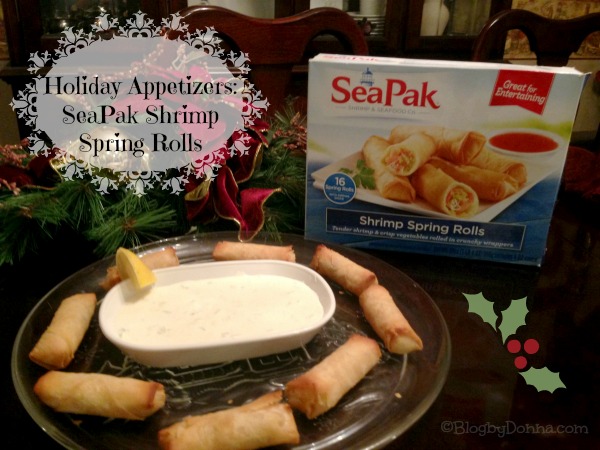 Holiday appetizers with SeaPak Shrimp Spring Rolls #PakTheParty #shop #cbias