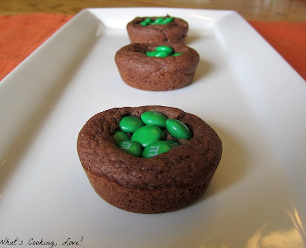 M & M chocolate cookie cups