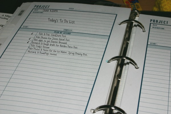 Planner to get Organized to Relieve Stress