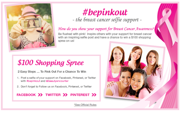 #bepinkout the breast cancer selfie support contest