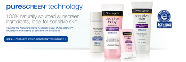 Purescreen technology Neutrogena Sun care products