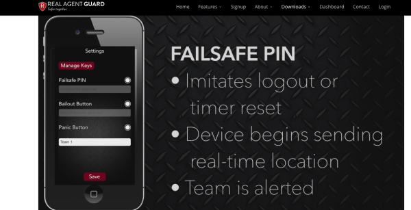 ScreenShot of Real Agent Guard App Failsafe
