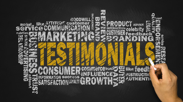 testimonials word cloud with related tags