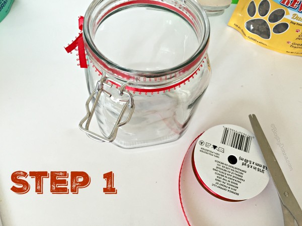 DIY dog treat jar Step 1