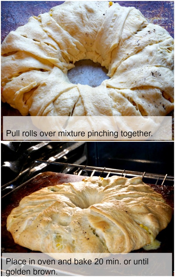 Chicken Pot Pie Crescent Ring Comfort Food with a twist