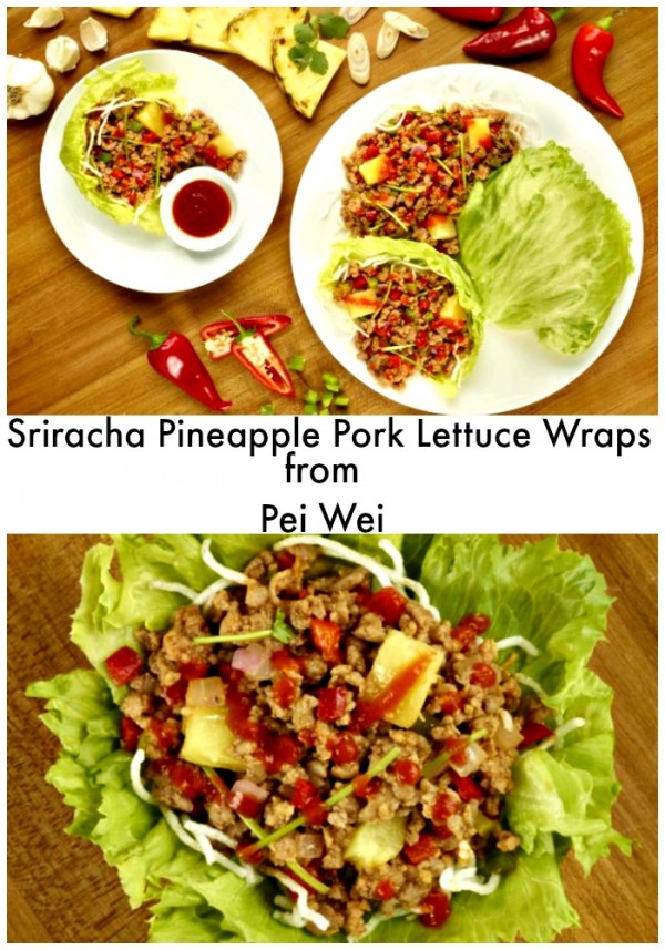 Sriracha Pineapple Pork Lettuce Wraps from Pei Wei