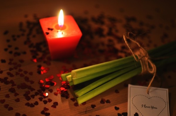set the romantic mood with candles
