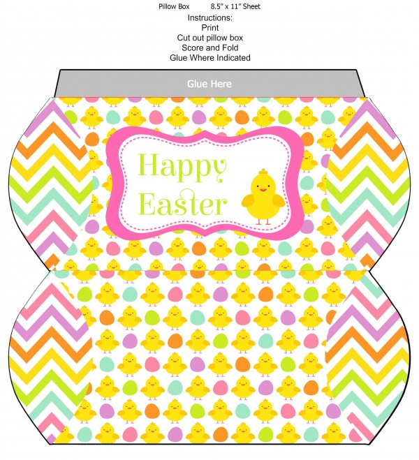 Free Easter Pillow Box Printable