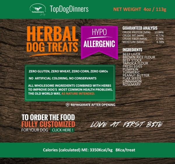 TopDogDinners hypoallerginic dog treats