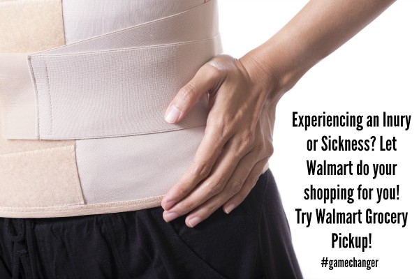 Let Walmart Grocery Pickup do the shopping for you when you are sick or injured... #gamechanger