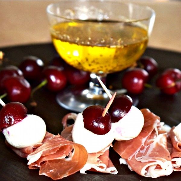 Valentine's Day appetizers are an easy appetizer to make using cherries is this prosciutto cherry bites the perfect party appetizer...
