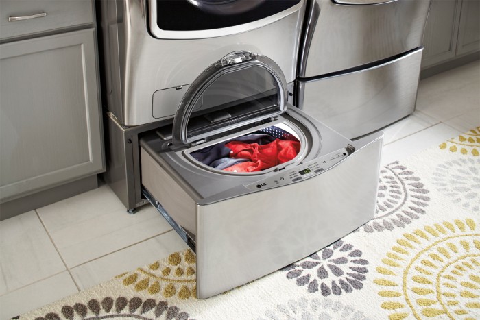 Benefits to a front loading washer like the LG front load laundry system from Best Buy