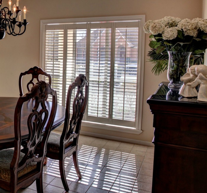 Decorating on a budget. Window coverings, shutters.