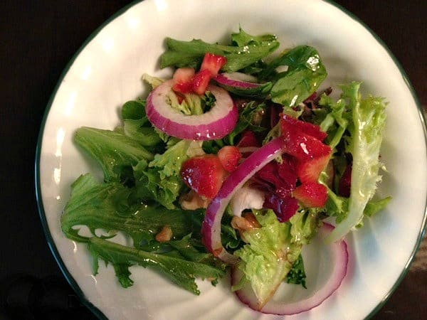 spring salad with berry vinaigrette
