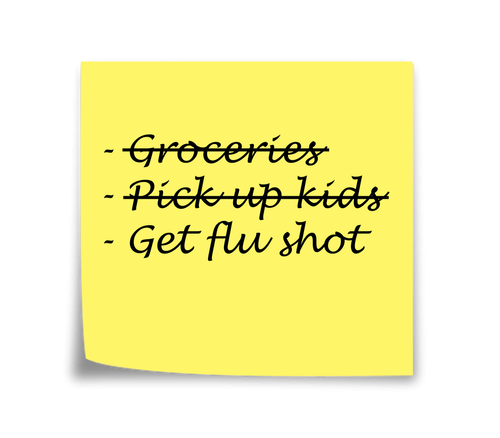 Checklist Photo protect yourself and others from the flu