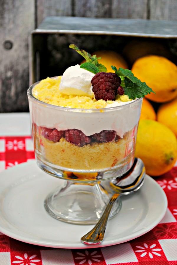 Lemon Raspberry Parfait recipe. Perfect dessert for Easter, spring, or summer!