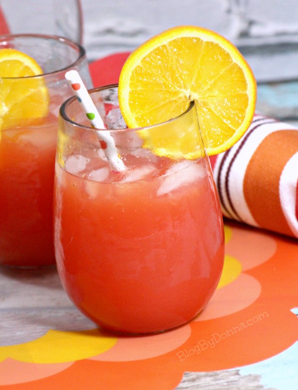 Non-Alcoholic Orange Sizzle drink recipe for a summer cookout...