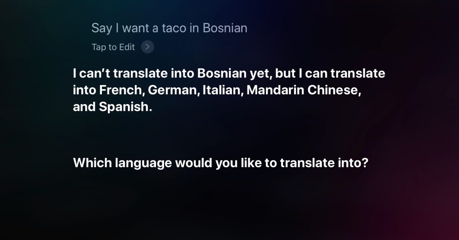 Siri Translate