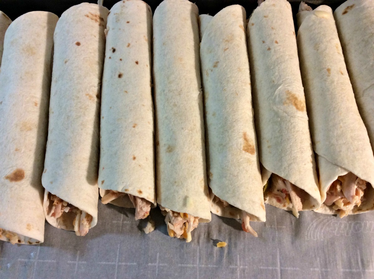 Chicken Salsa Taquitos freeze ahead meal planning