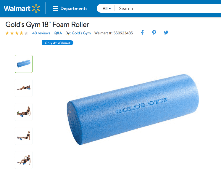 Make your new year resolutions with Gold's Gym foam roller from Walmart