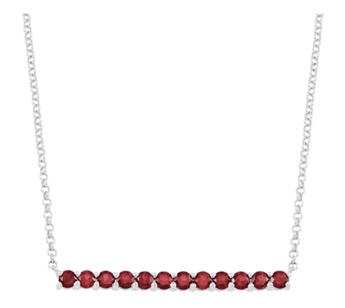 ruby bar necklace from Belk